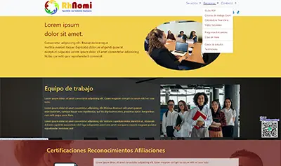 Plantilla web Navegación