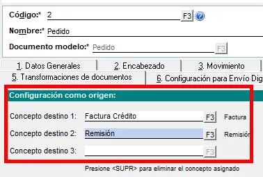 CONTPAQi Comercial Premium configuracion de trasformación de documentos comerciales