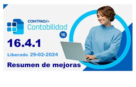 Artículo CONTPAQi® Contabilidad-Bancos liberación versión 16.4.1